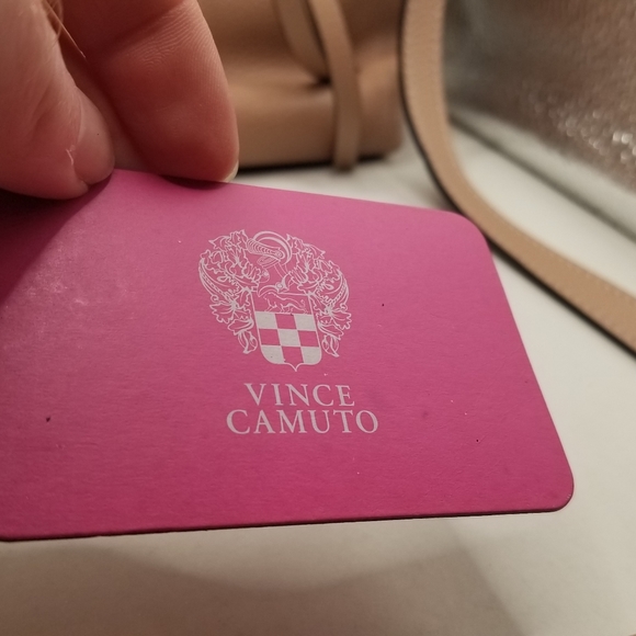 Vince Camuto Rosie Satchel Vintage Quartz Leather Blush Pink Shoulder Bag Purse - Picture 13 of 14